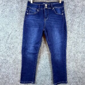 9th &‎ Main Jeans Womens 10 Petite Blue Denim Dark Wash Stretch Slim Repreve
